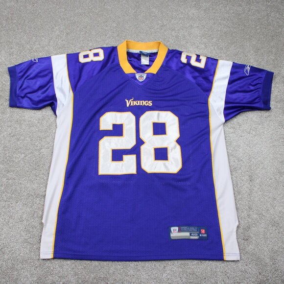 Adrian Peterson Vikings #28 Jersey Mens 48 Purple Authentic Reebok On Field Sewn - Picture 3 of 13